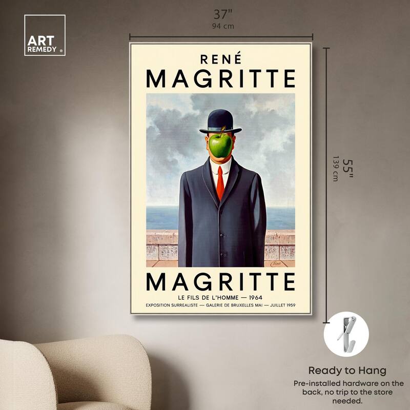 Man with the Apple Canvas by Art Remedy