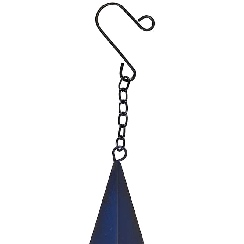 Metal Stars and Bell Hanging Patriotic Wind Chime Decoration - 26" - Multi