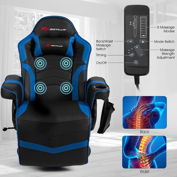 Massage Gaming Chair Racing Style Gaming Recliner