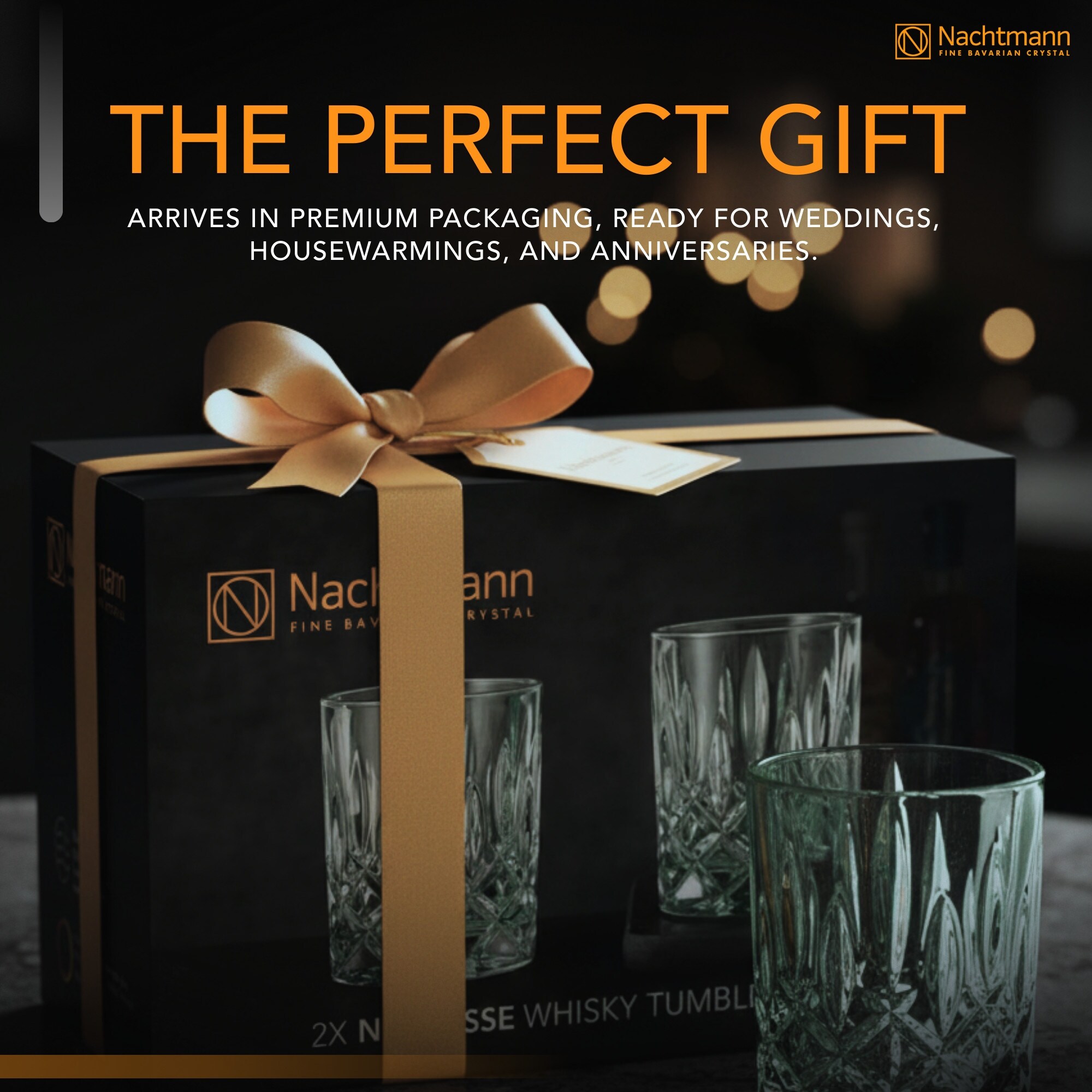 Nachtmann Noblesse Fine Crystal Glass Whiskey Tumbler Set of 2 - 11.4 oz - Bed Bath & Beyond