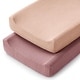preview thumbnail 10 of 16, Muslin Fitted Changing Pad Cover, 2 Pack by Comfy Cubs Mauve and Blush