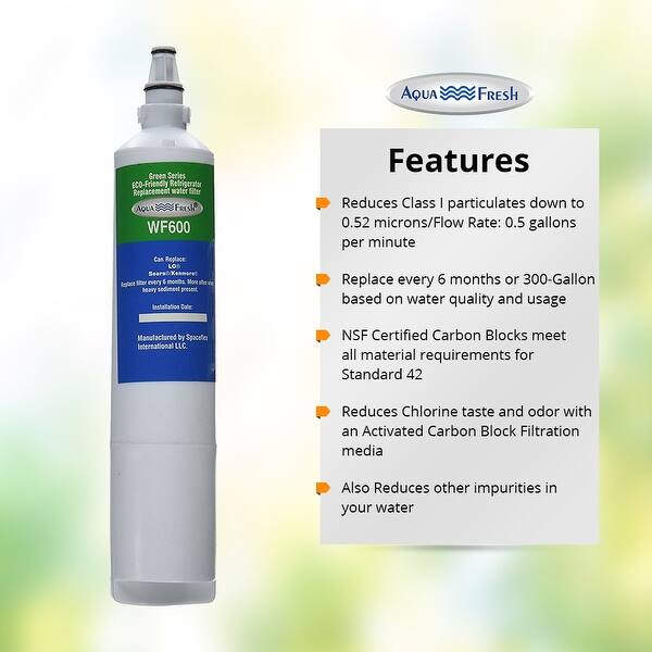 Replacement Aqua Fresh Wf600 Refrigerator Water Filter For Lg 5231ja2006a Kenmore 9990 2 Pack Green Overstock 22980589