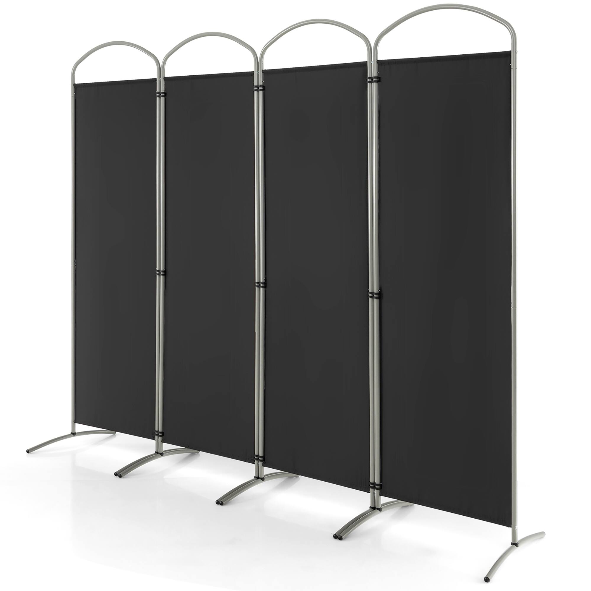 4 Panels Folding Room Divider 6 Ft Tall Fabric Privacy Screen On Sale