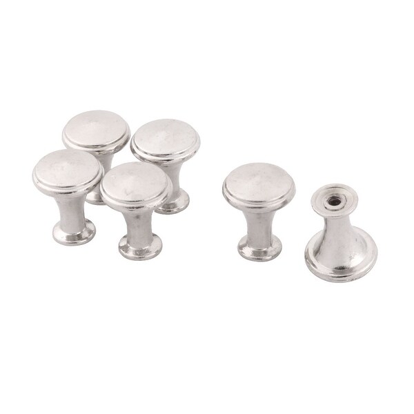 Household Room Metal Round Door Furniture Closet Handle Grip Pull Knob 6pcs
