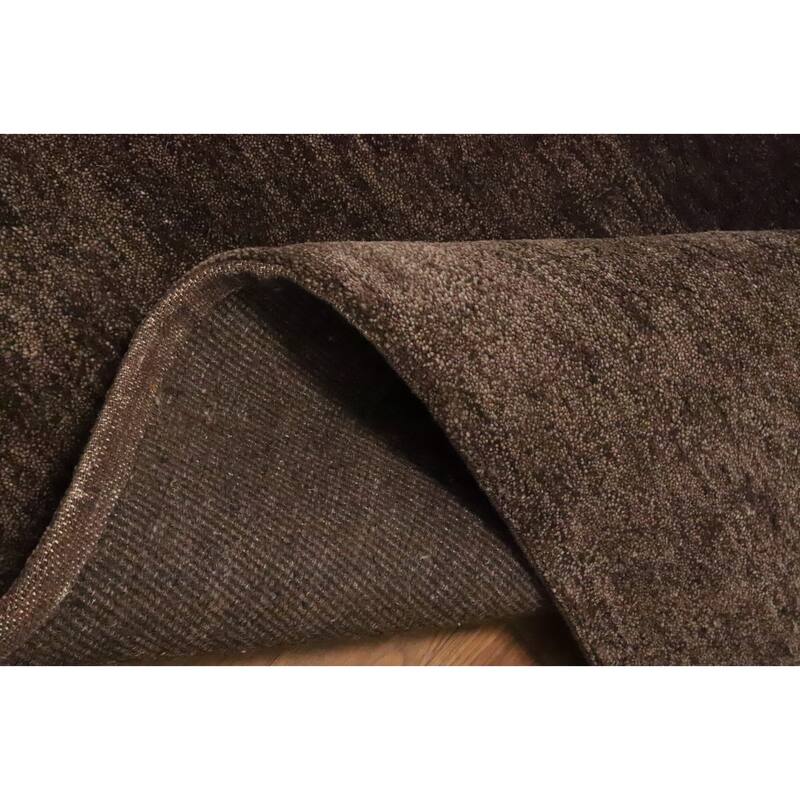 Hand Knotted Oriental 100% Wool Carpet Modern Modern Brown Gabbeh Area Rug - 7' 11'' X 5' 7''