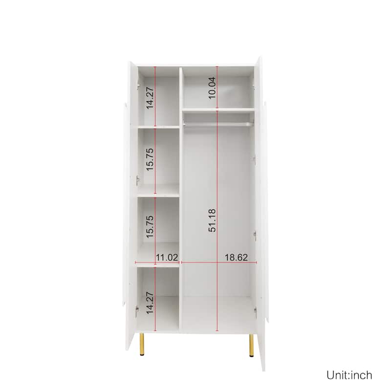 Armoire with 2 Doors with Handle for bedroom