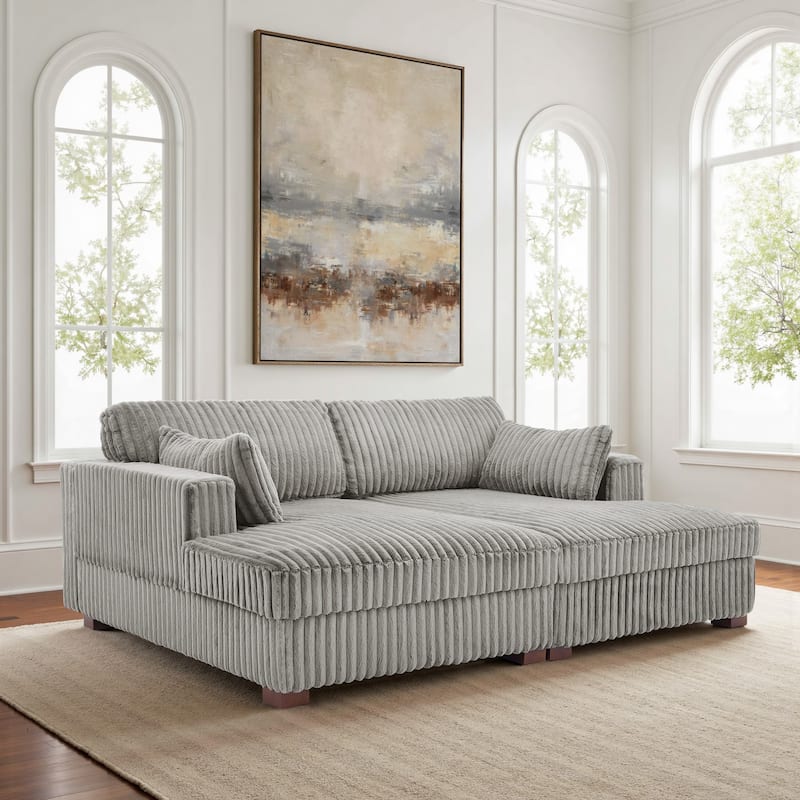 UIXE Modern Oversized Modular Sectional Sofa Couch - 83" W x 64.9" D x 34.5"H