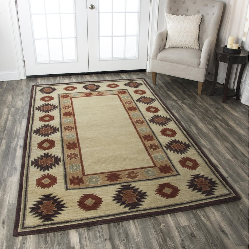Alora Decor Ryder Hand-tufted Southwestern Wool Rug.