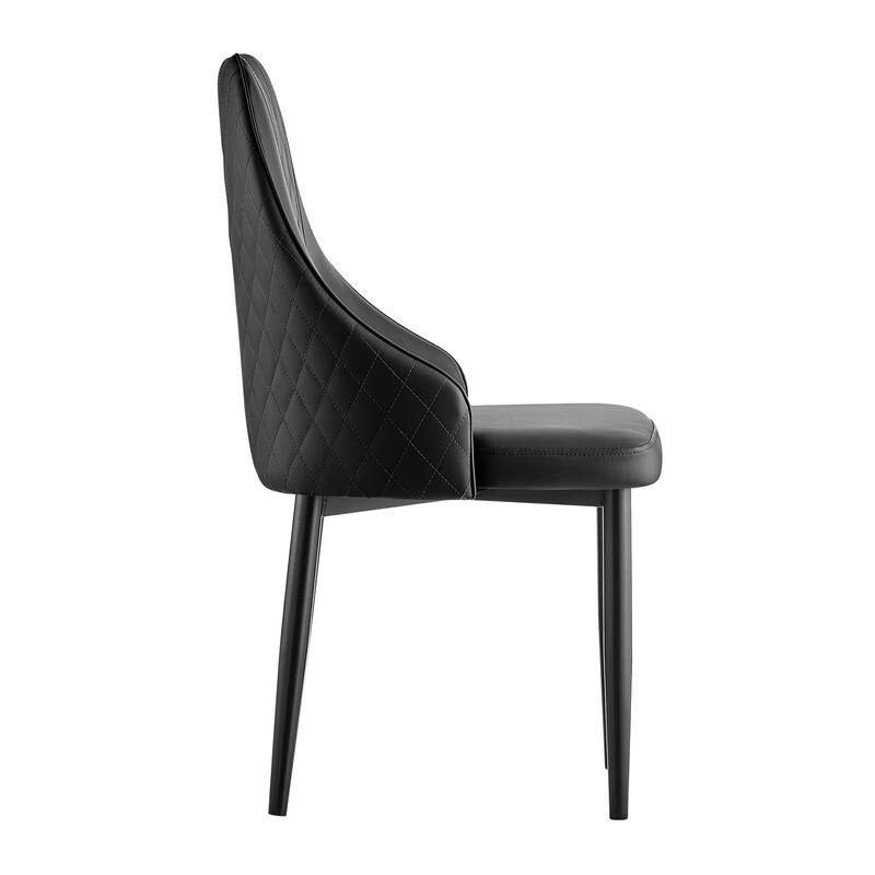 Faux Leather Upholstered Dining Chairs Set of 2 - 35.63"H x 17.72"W x 17.32"D