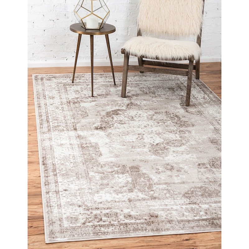 Transitional Fredo Collection Area Rug - 5'x8' - Light Brown
