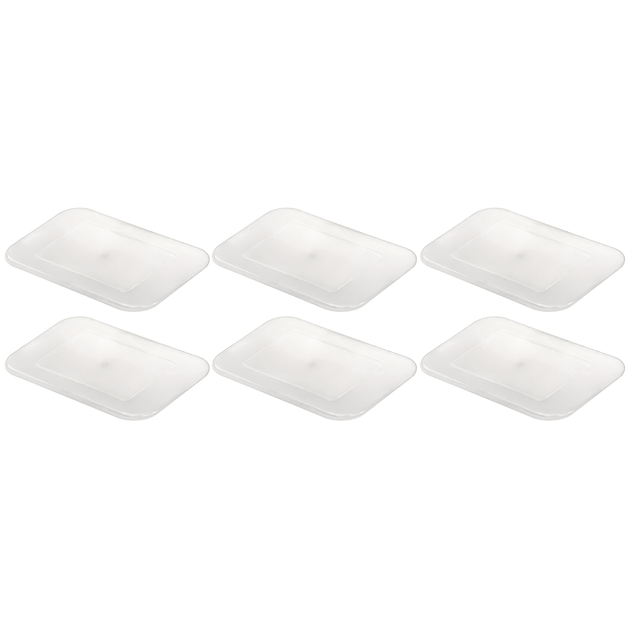 Teacher Created Resources Plastic Letter Tray Lid, Clear, Pack of 6