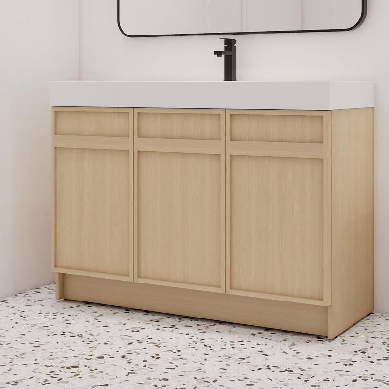 Malwee 30"/36"/48"/60" Bathroom Vanity with Sink, FreeStanding Vanity with Soft Close Doors and adjustable shelf