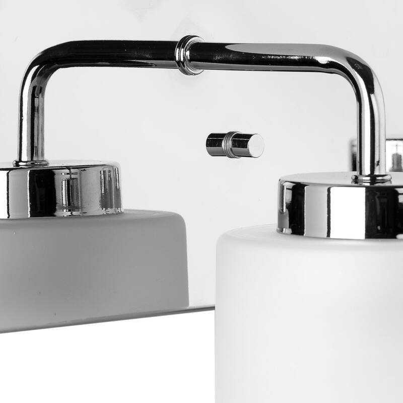 Merry Collection Three-Light Polished Chrome and Etched Glass Transitional Style Bath Vanity Wall Light