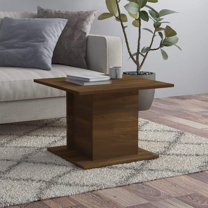 vidaXL Coffee Table Brown Oak 21.9"x21.9"x15.7" Chipboard