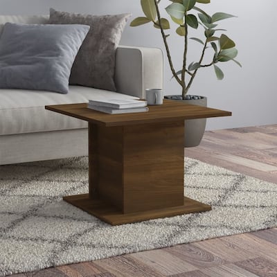 vidaXL Coffee Table Brown Oak 21.9"x21.9"x15.7" Chipboard