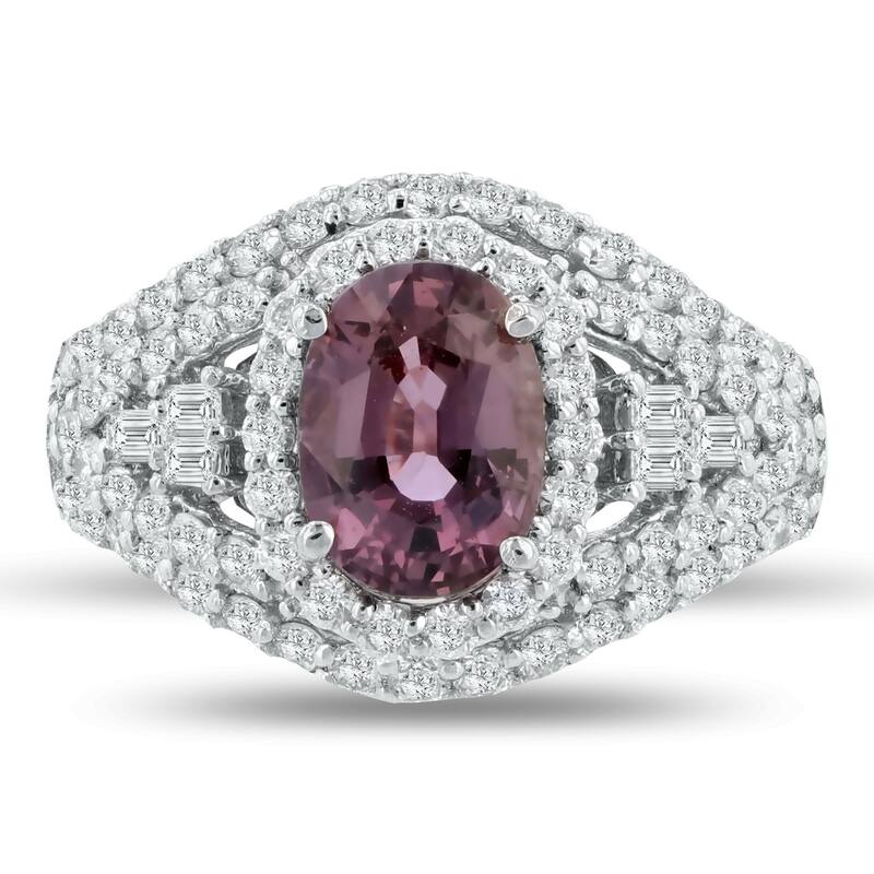Auriya Platinum 2 1/3ct Rare Sapphire and 1 1/2ct TDW Diamond Ring