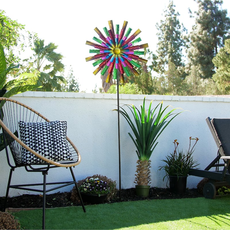 Alpine Corporation Outdoor Wind Spinner Stake Yard Decoration