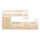 preview thumbnail 7 of 5, Streamlined Twin over Twin Loft Bunk Bed with Storage Drawers - Space Saving Design