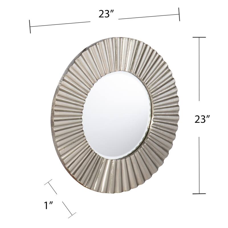 SEI Furniture Harliss Contemporary Silver Metal Decorative Mirror