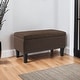 preview thumbnail 41 of 43, Convenience Concepts Designs4Comfort Winslow Storage Ottoman Bench Medium Brown Fabric