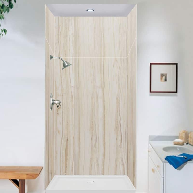 Transolid Expressions 48-in X 48-in X 96-in Glue to Wall Shower Walls - 48" x 48" x 96" - 48" x 48" x 96"