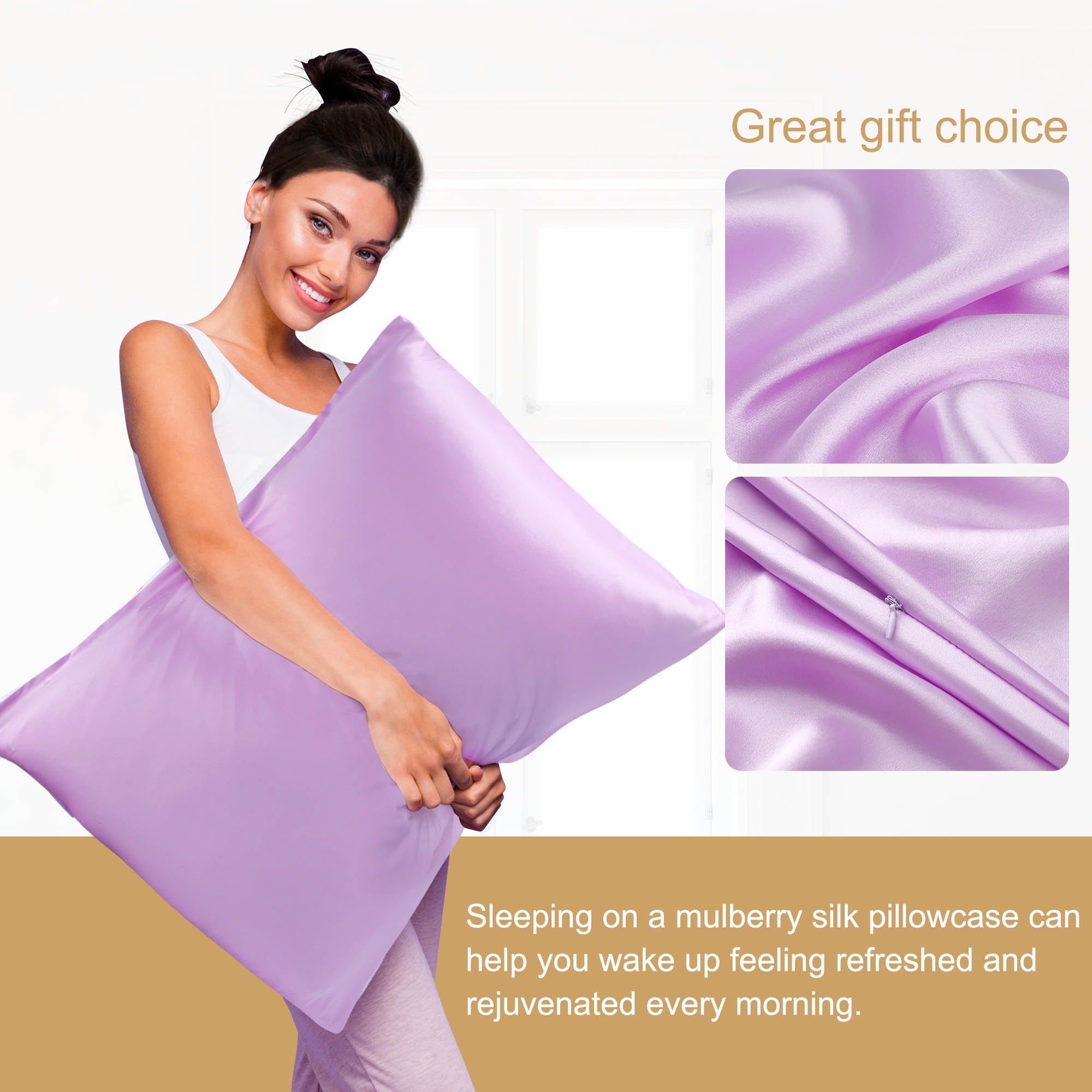 Silk pillowcase travel size cheap