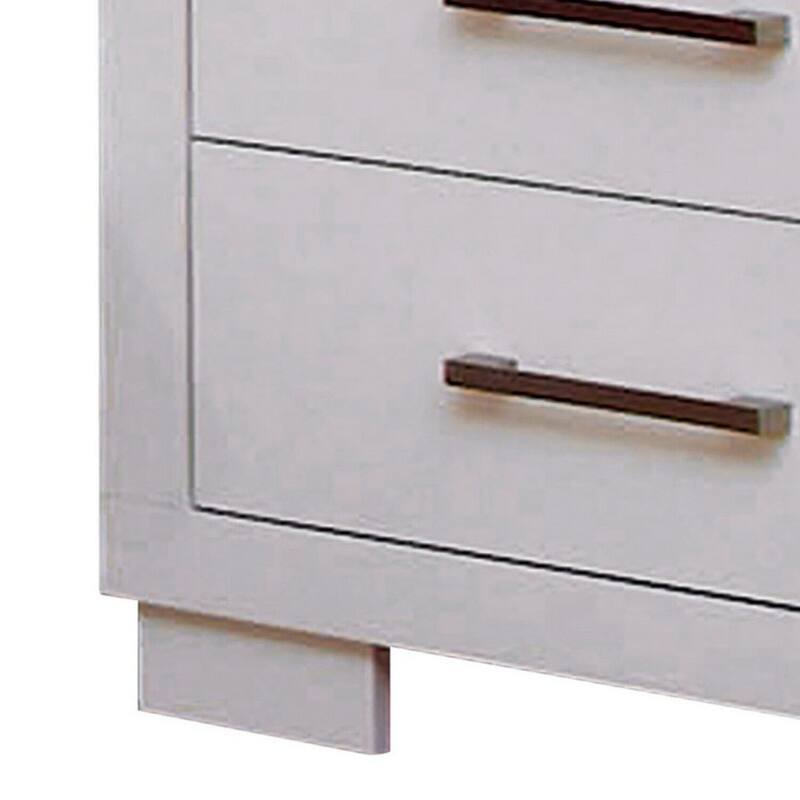 Crisp White 2 Drawer 26 in. W Nightstand with Sturdy Hardware and Ample Storage