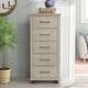 preview thumbnail 4 of 14, Contemporary 24-Inch Tall Chest with 5 Drawers Beige - 5-drawer