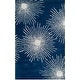 preview thumbnail 67 of 140, SAFAVIEH Handmade Soho Miyase Modern Burst New Zealand Wool Rug 3'6" x 5'6" - DarkBlue/Ivory