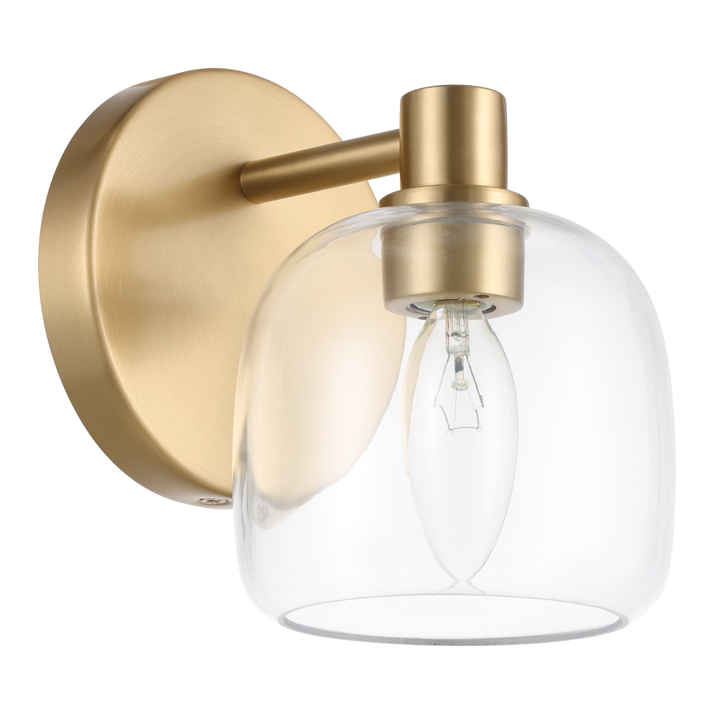 Valentina 5-inch 1-light Champagne Gold Vanity Light with Clear