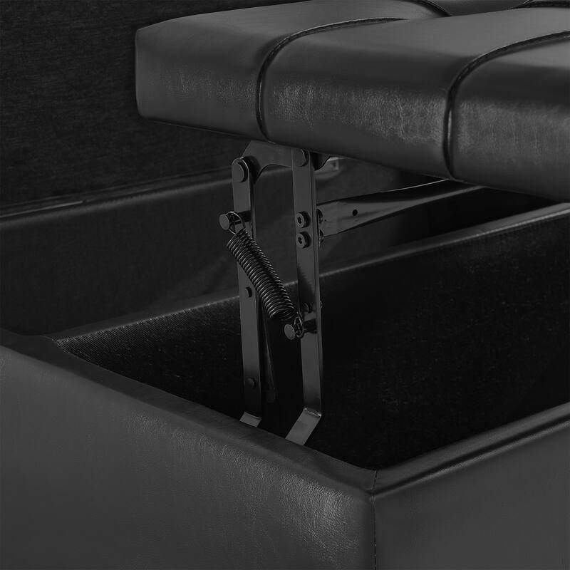 Large Square Faux Leather Storage Ottoman Coffee Table On Sale Bed