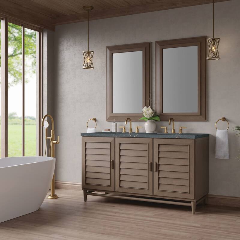 James Martin Vanities 620-V60D-FPBL Portland 60" Free Standing Double