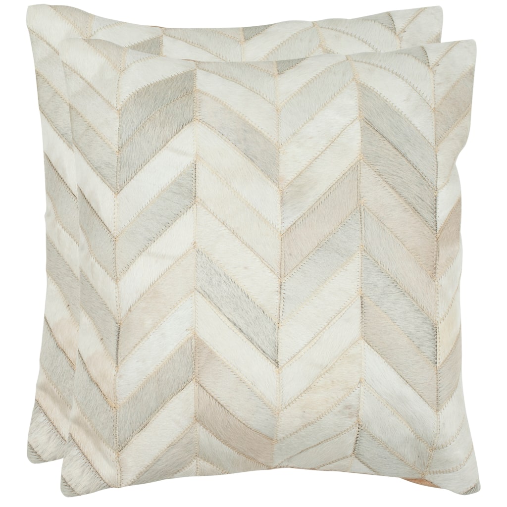 SAFAVIEH Elmyra Multi/ White 18-inch Square Decorative Throw Pillow (Set of 2)