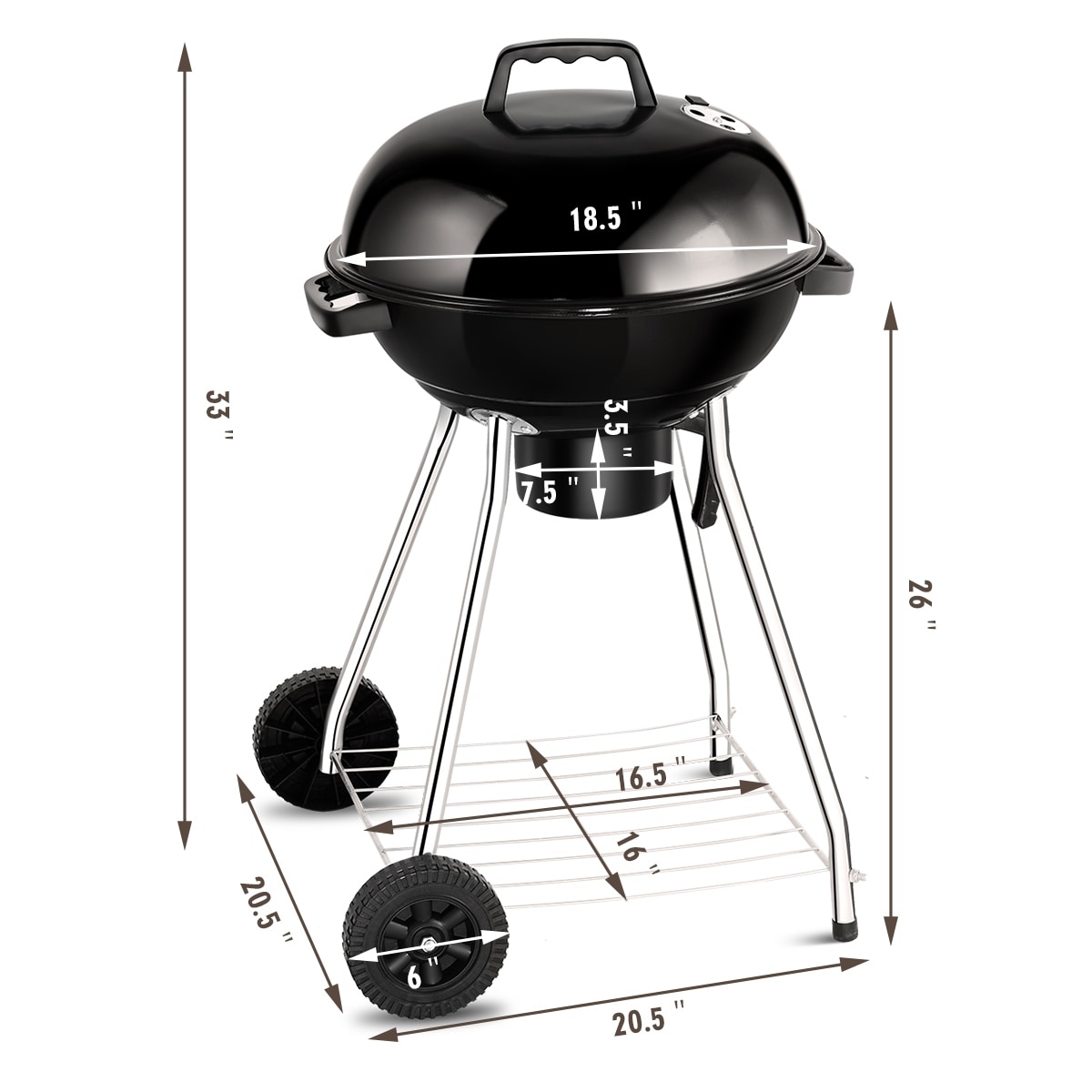Shop Gymax 18 5 Inch Kettle Charcoal Grill Bbq Outdoor Backyard Cooking Overstock 25656412,Chipmunk Repellent For Cars