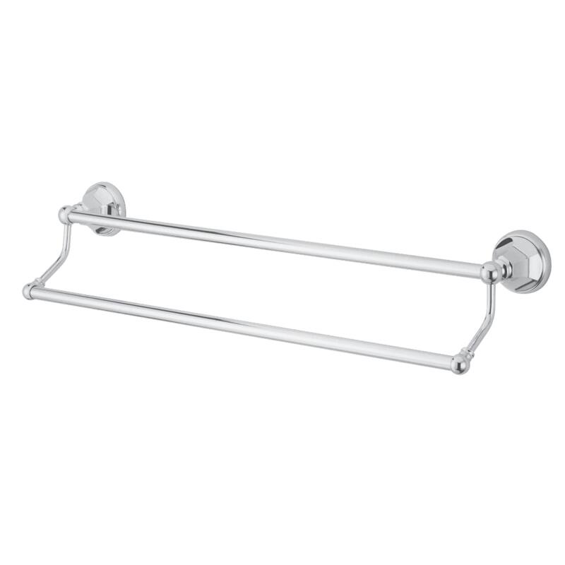Kingston Brass Metropolitan 24-Inch Dual Towel Bar - Polished Chrome