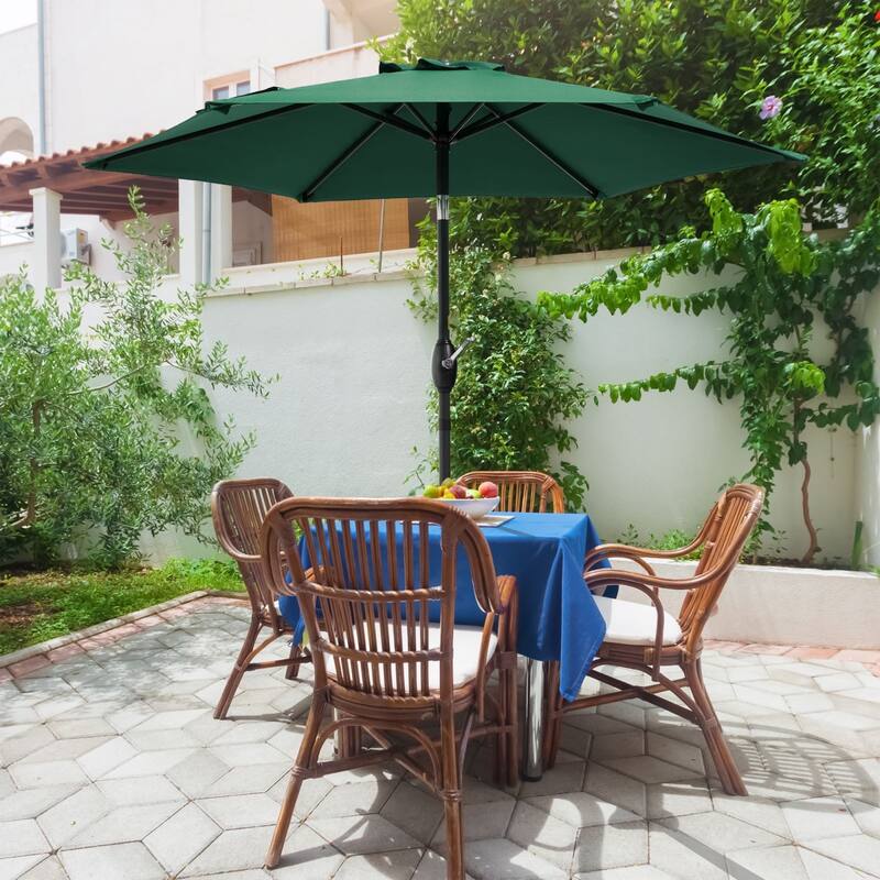 Bonosuki 7.5-foot Waterproof Sunshade Canopy Patio Umbrella - Hunter Green
