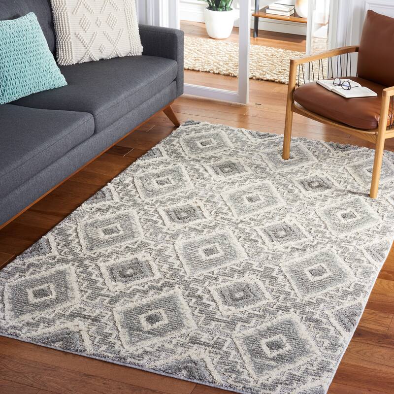 Martha Stewart by SAFAVIEH Lucia Shag Nastya Rug - 5'1" x 7'6" - Dark Grey/Light Grey