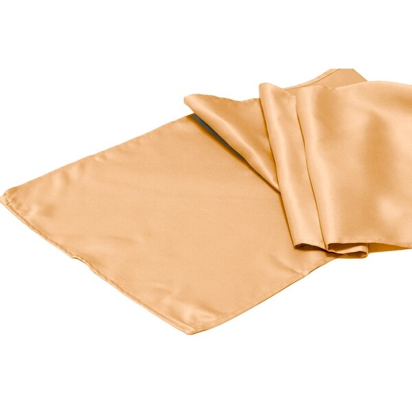 Lamour Satin Table Runner Approx. 14"x108" 100% Polyester - Peach
