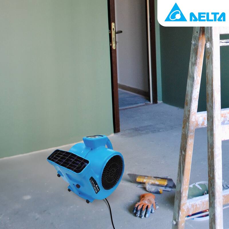 Delta Breez AirMover Powerful 3 Speed Quiet Operation Dryer Fan, 1200 CFM, Blue - 12.4