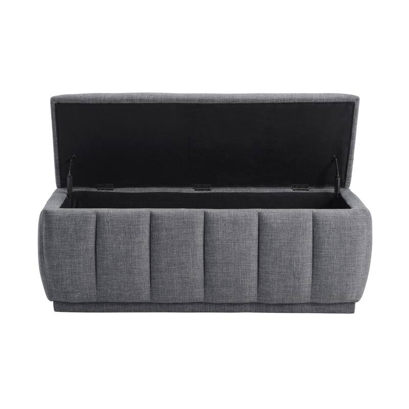 Odessa 47" Textured Lift Top Storage Bench - Foam Cushioned Seat