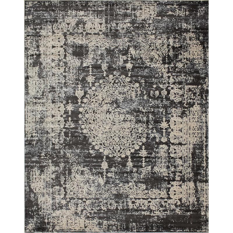 Noori Lagoon Emilie Rug - 4'0" x 6'0" - Charcoal/Beige