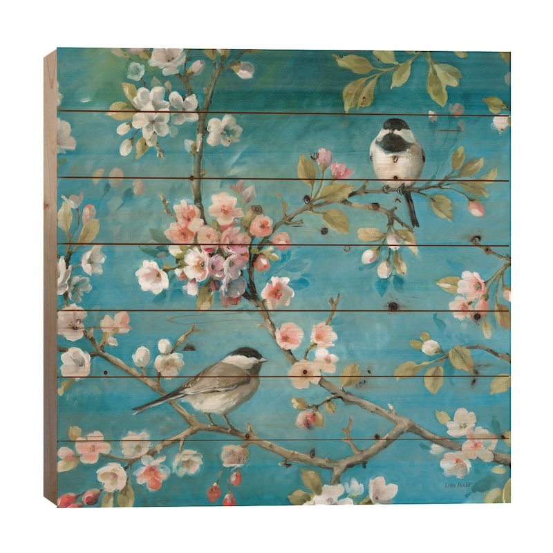 Blossom I Print On Wood by Lisa Audit - Multi-Color - 26x26x1.5