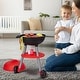preview thumbnail 10 of 9, Black Red Plastic Grill Playset with Lights and Sounds for Kids - 16.9” L x 14.5” W x 23.23” H