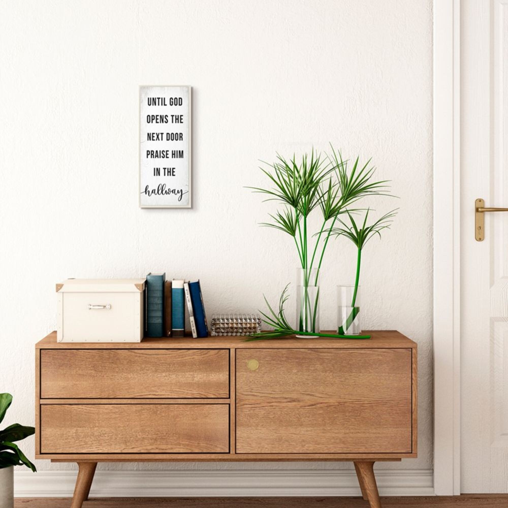 Shop Stupell Industries Until God Opens The Door Phrase Faith Based Design Wood Wall Art On Sale Overstock 31942089
