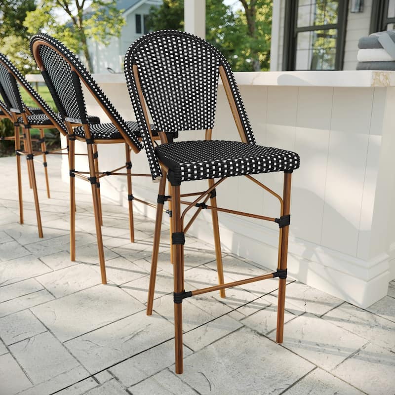 Martha Stewart All-Weather Stackable Patio Bistro Bar Stool - 18.5"W x 23.25"D x 45.75"H