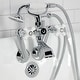 preview thumbnail 13 of 34, Kingston Brass Tub Wall Mount Clawfoot Tub Faucet with Hand Shower