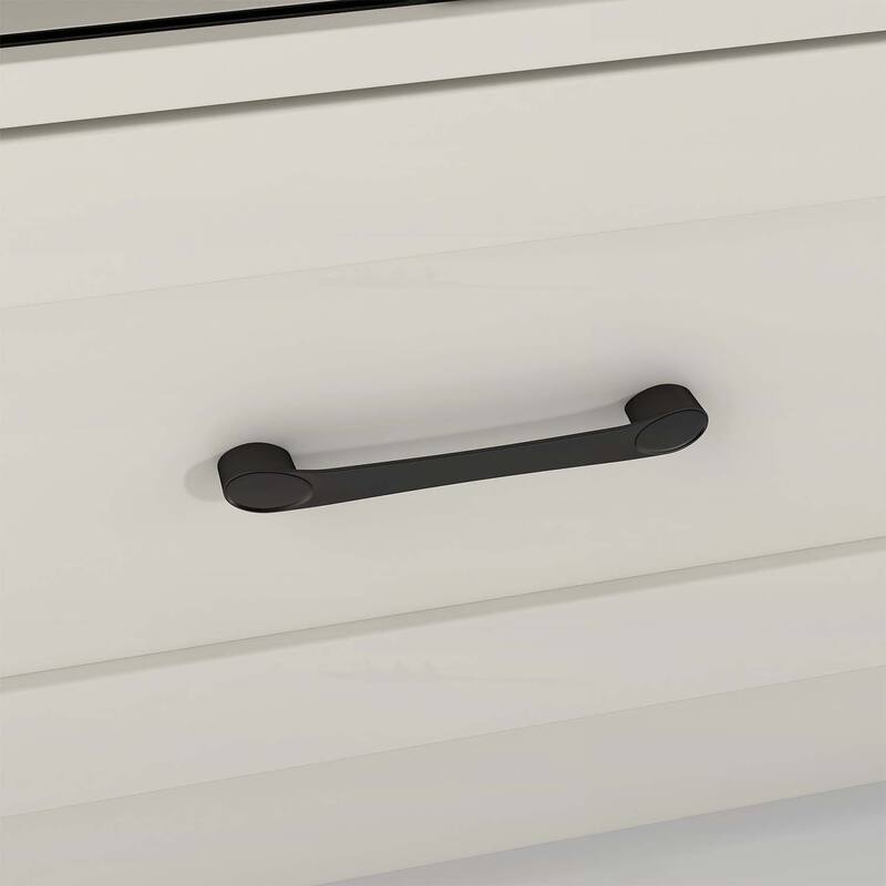 Extendable Dining Table with Tempered Glass Doors,Power Outlet