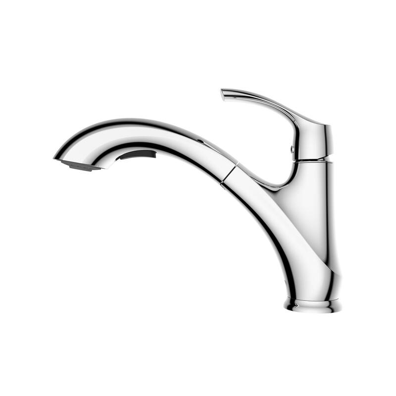 Belanger Single Handle Pull-Out Kitchen Faucet, Polished Chrome