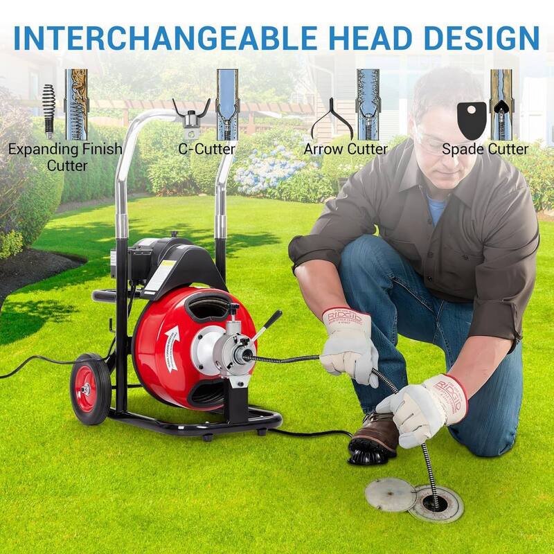 75FT 3/8 Inch Electric Drain Cleaner Machine for Sink, Toilet & Sewer