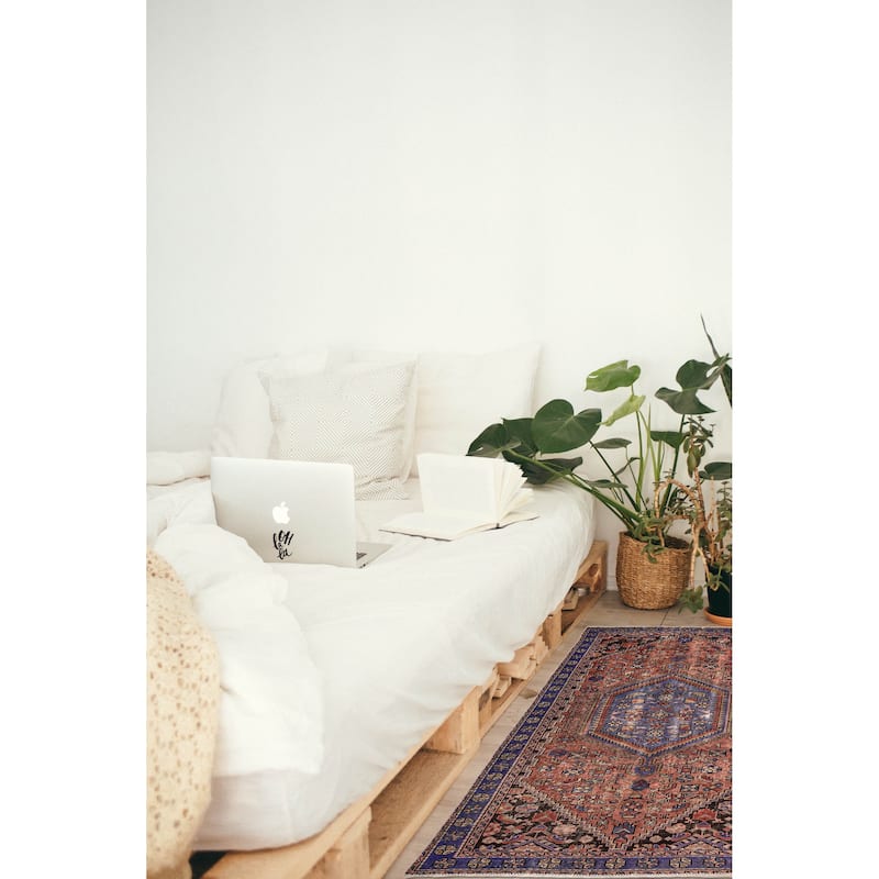 ECARPETGALLERY Hand-knotted Antalya Vintage Copper Wool Rug - 3'11 x 6'3